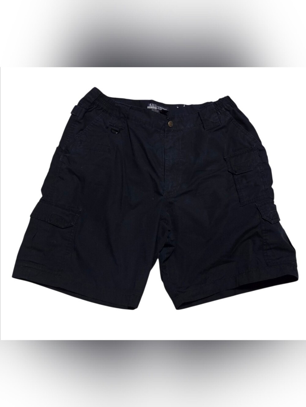 5.11 Men's Navy Blue Ripstop Tactical Cargo Shorts Size 34 9" Inseam